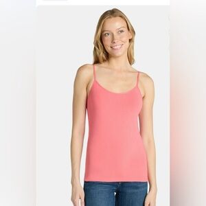 Time and Tru coral silk Fitted Camisole Top